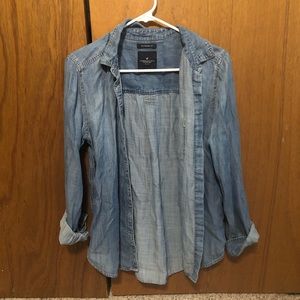American Eagle Chambray Denim Top